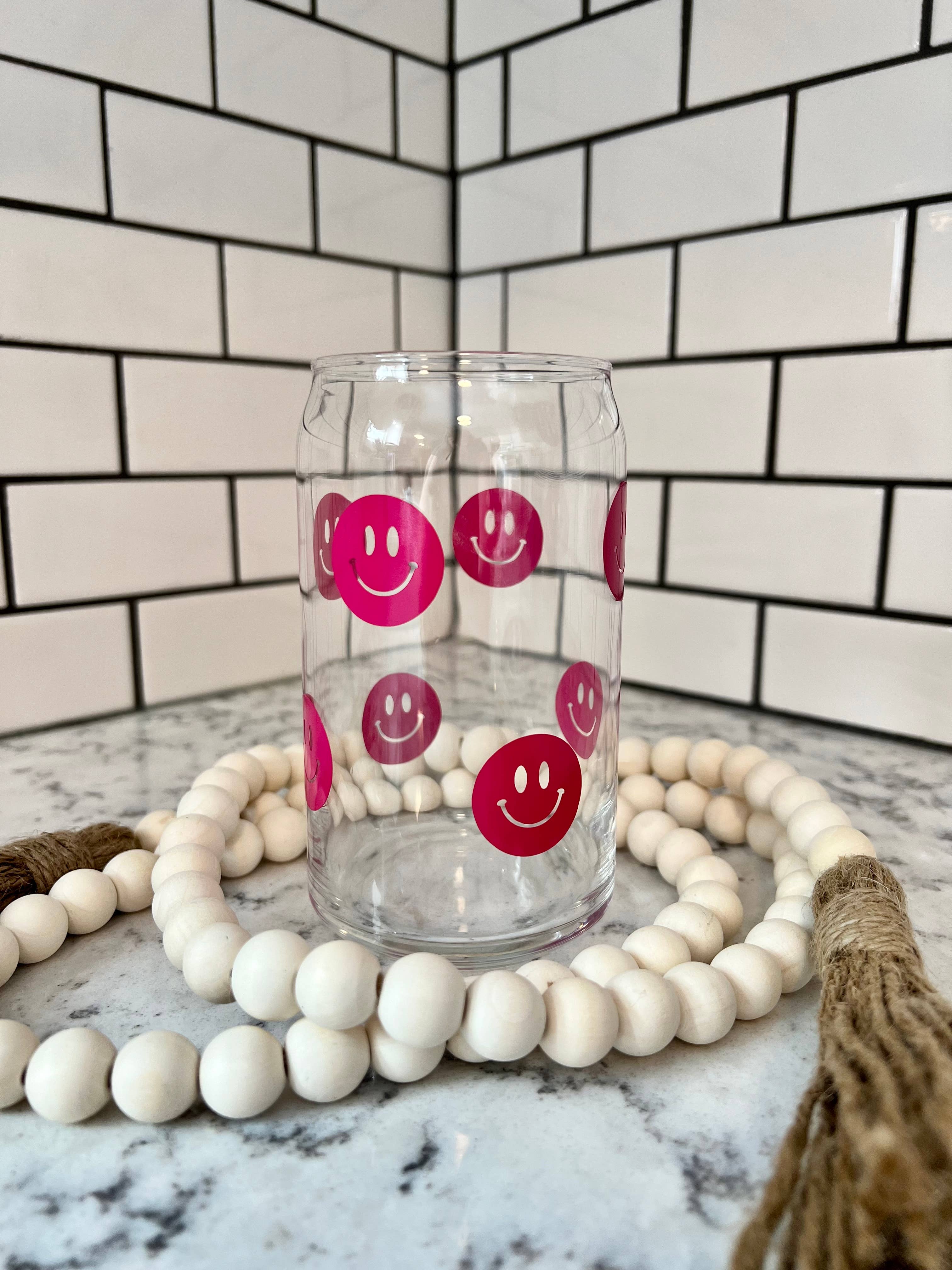 Salty Spouse Glassware - Wholesale Drinking Glass/Cup - Happy Face Beer Can Style Glass5