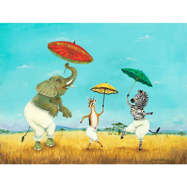 "Pantaloons and Parasols" Print / choice of 8x10" or 11x14" for wholesale by Jahna Vashti