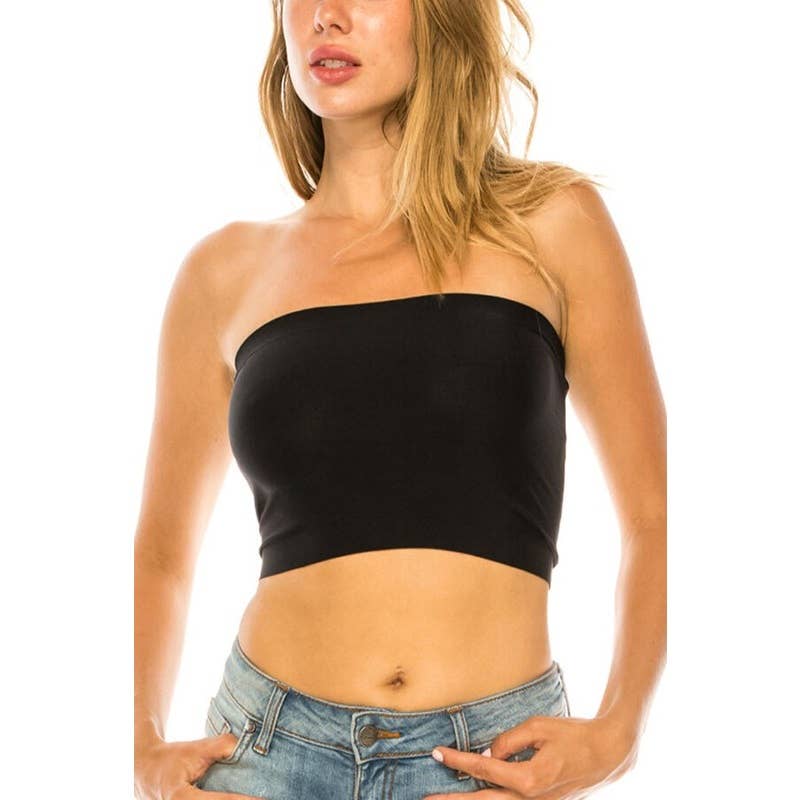 Paperdoll - Vente Bustier – femme - Bustier sans bretelles en tube 90% polyamide 10% élasthanne0