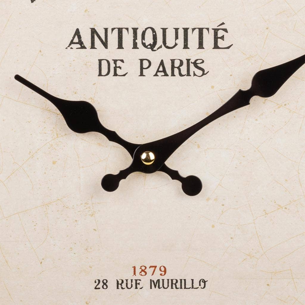 Creaciones Meng - Wholesale Wall Clock - WHITE WOODEN WALL CLOCK D34x21