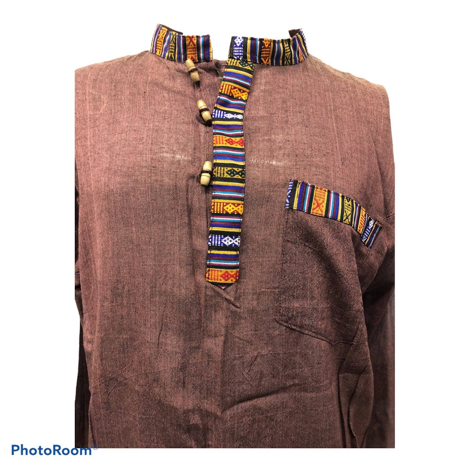 Funky Yak Ltd – wholesale T-shirt – Unisex – Traditional Bhutani Cotton Full Sleeve Unisex Kurta Top2