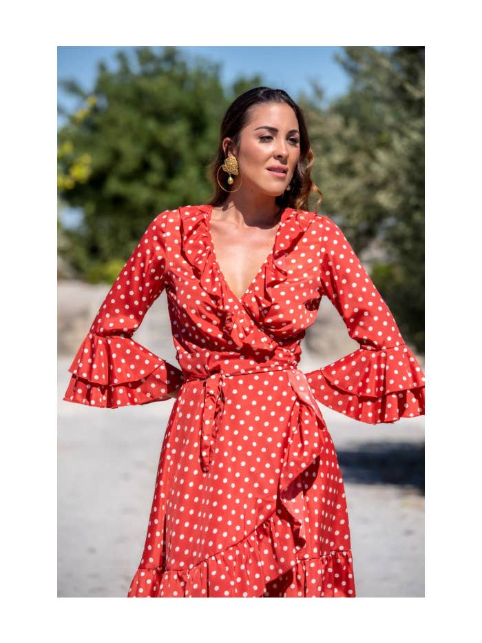 1215 RÉF. : 001215 ROBE CORAIL À CROIX SUNSET & MOON en vente sur Faire1