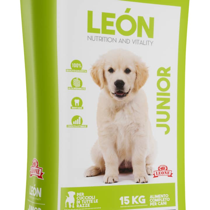 The Sicily Essence - Wholesale Pet Food - Dog - DOG JUNIOR puppy KIBBLES 15kg - LEÓN