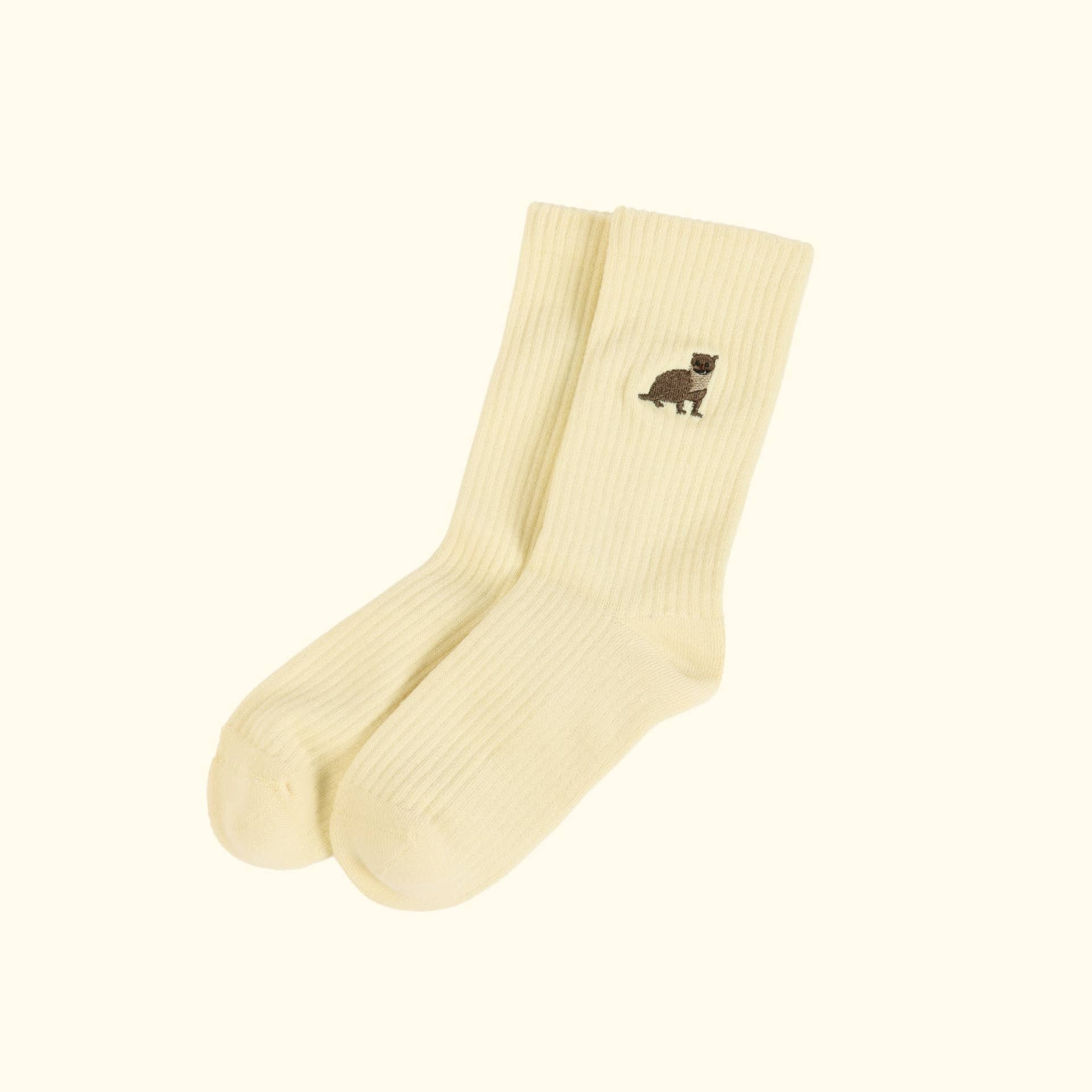 Bare Kind Socks - Wholesale Socks - Unisex - Otter Socks | Ribbed Bamboo Socks | Yellow Socks