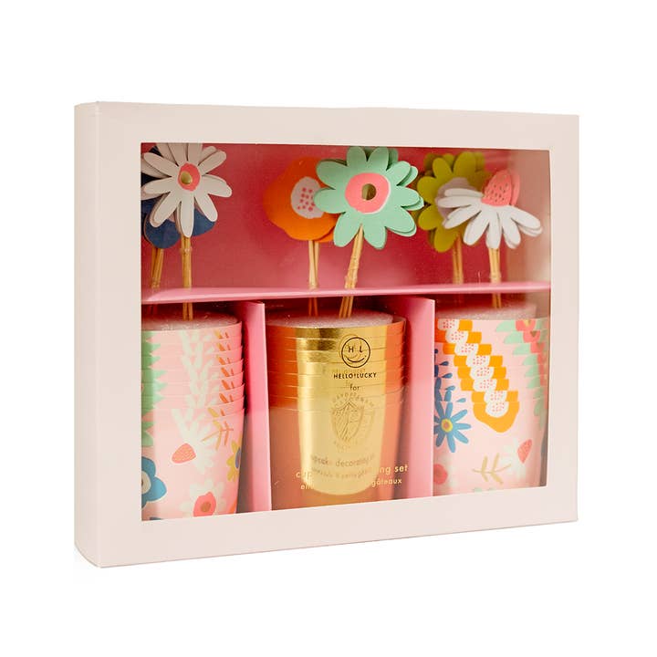 Jollity & Co. + Daydream Society - Wholesale Cake/Cupcake Topper - Flora Cupcake Decorating Set2