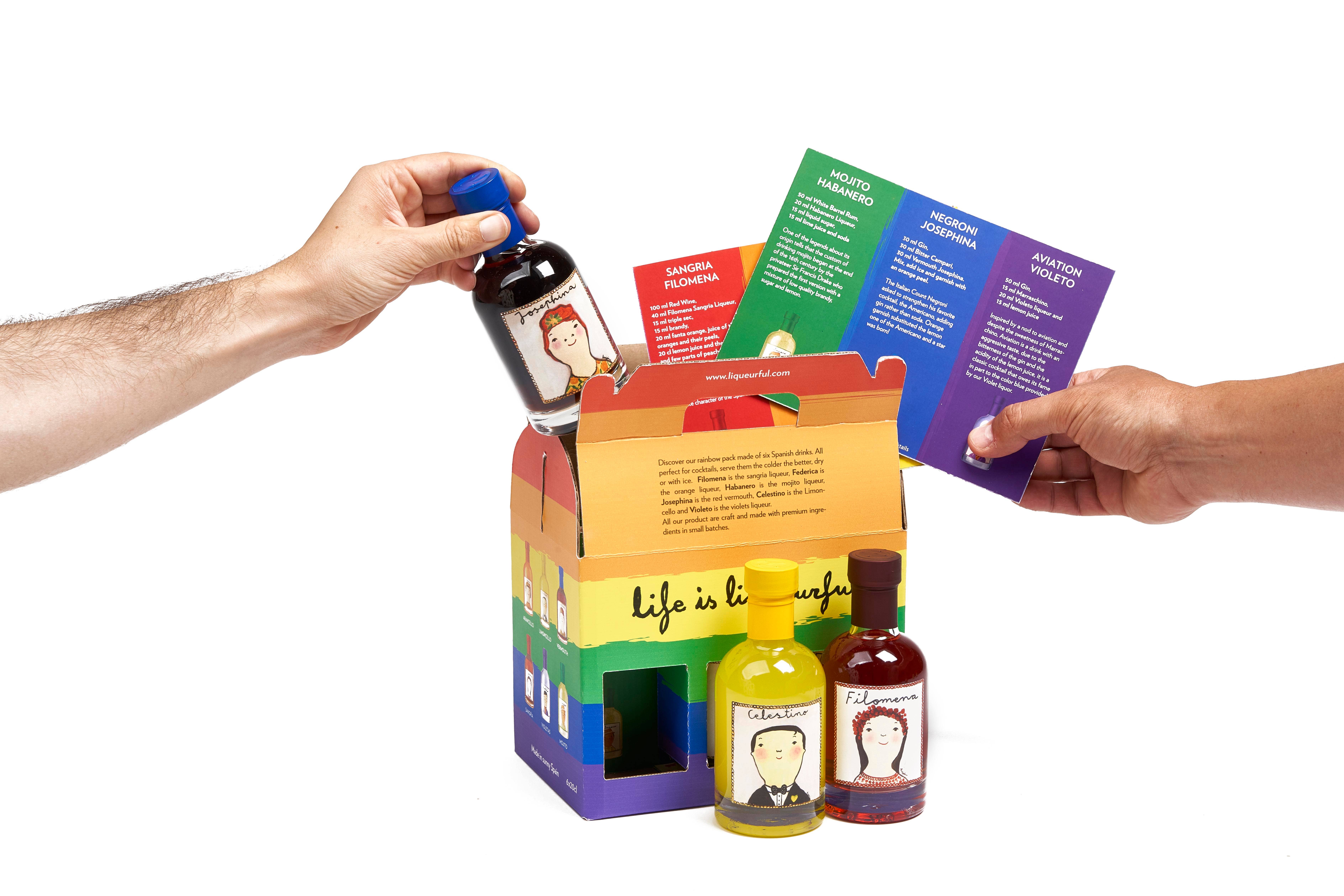 Liqueurful - Vente Mélange/sirop pour cocktails - Coffret Rainbow Pack 20 cl1