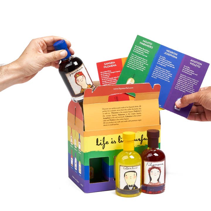 Liqueurful - Wholesale Cocktail Mix/Syrup - Rainbow Pack 20cl1