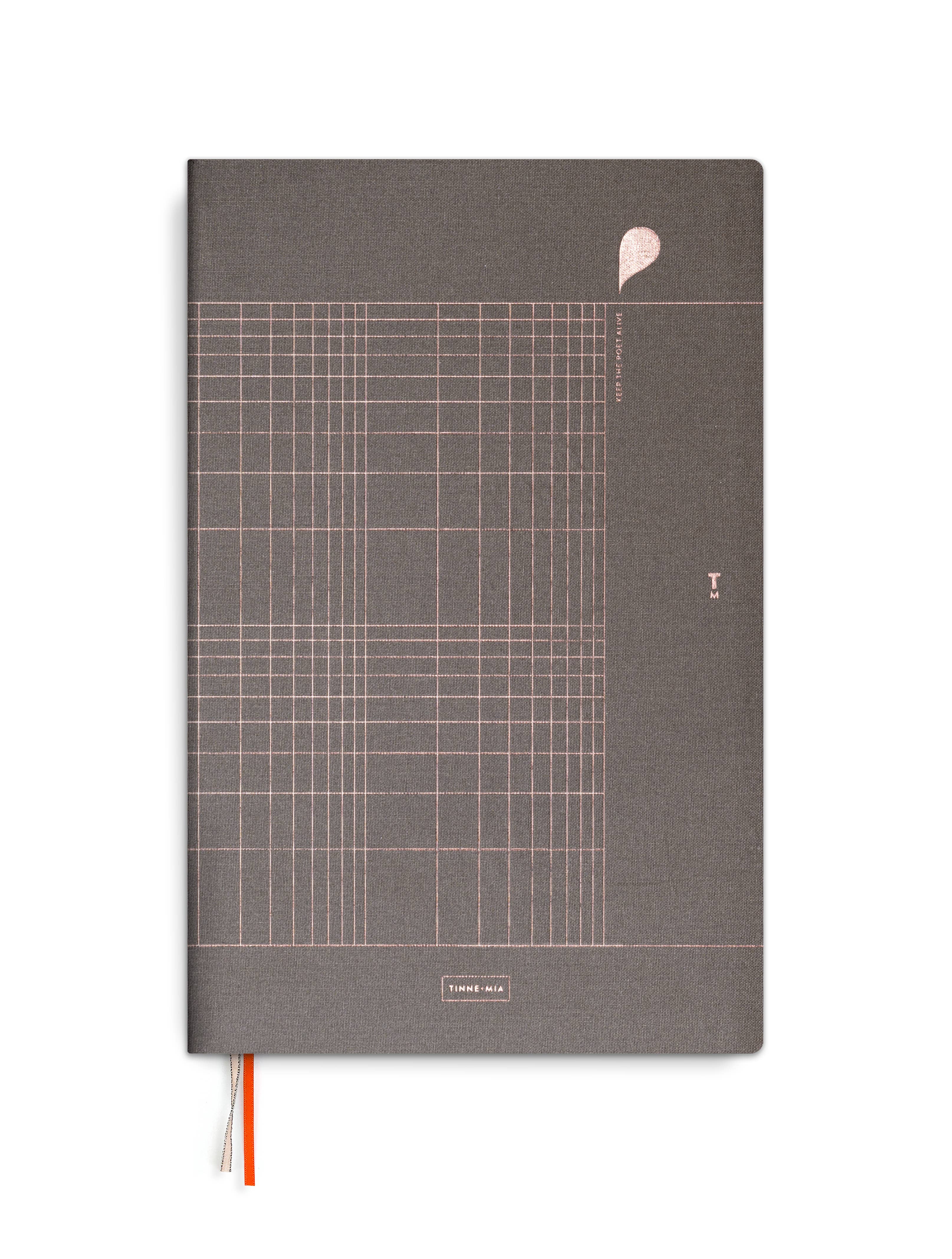 Tinne Mia – Engroshandel Notesbog – Linned notesbog A4 - Sæl Brun0