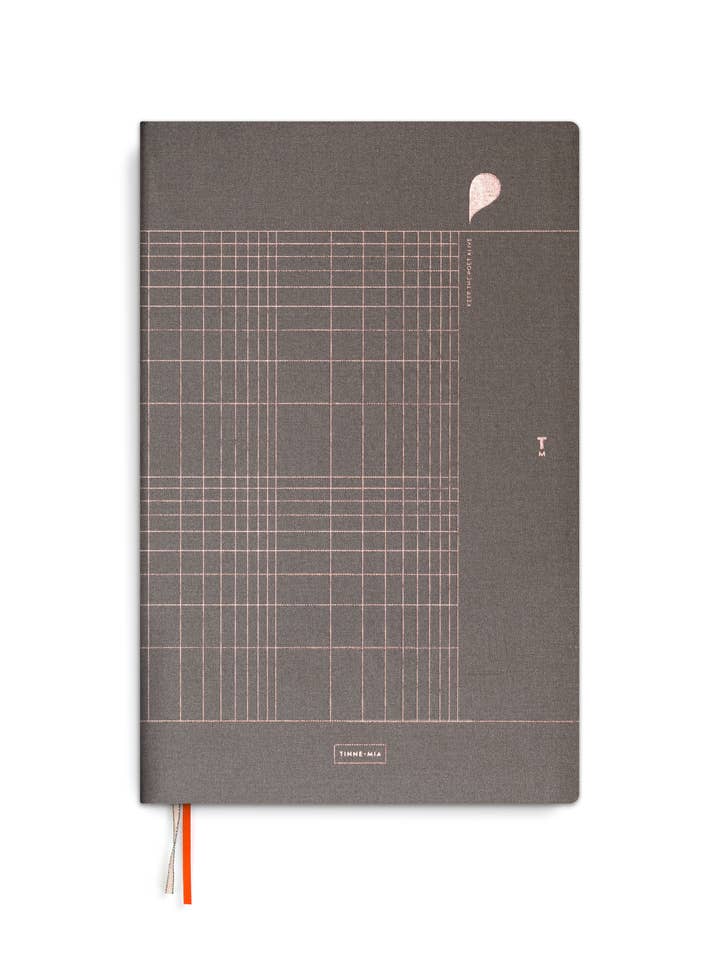 Linen notebook A4 - Seal Brown for wholesale by Tinne Mia
