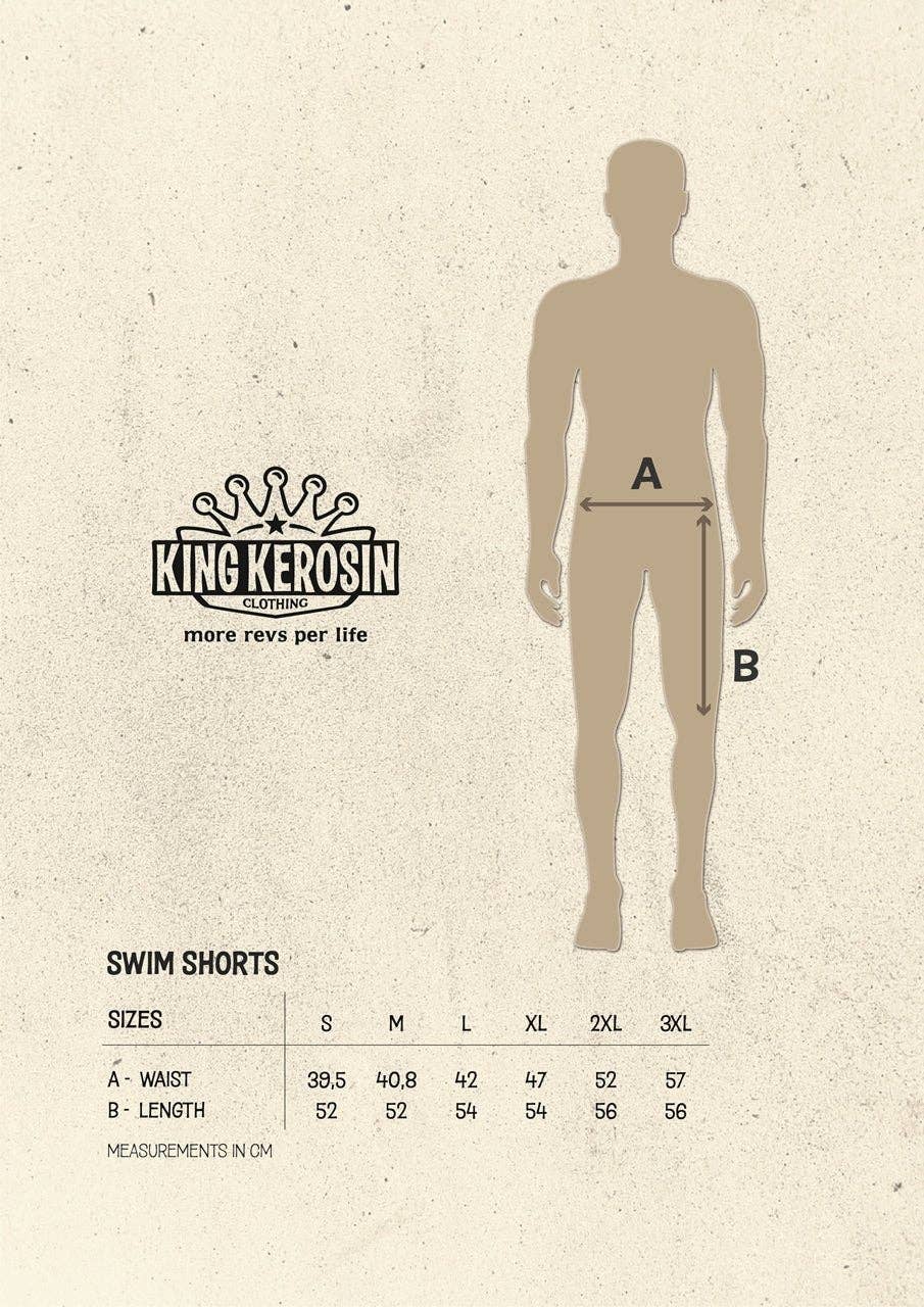 red Swim Shorts "Rockabilly Devil" for wholesale on Faire5