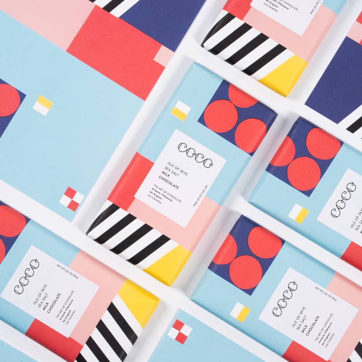 COCO Chocolatier - Wholesale Chocolate Bar - Isle of Skye Sea Salt Milk Chocolate Bar (Pack of 12)