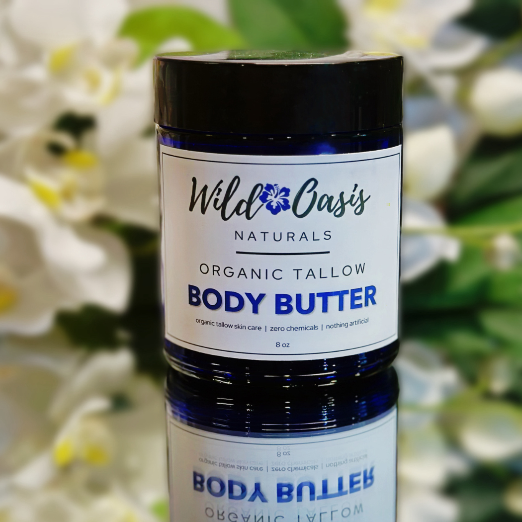 Wild Oasis Naturals - Vente Baume/beurre pour le corps - Beurre Corporel - 8 oz - Crème de Suif Bio5