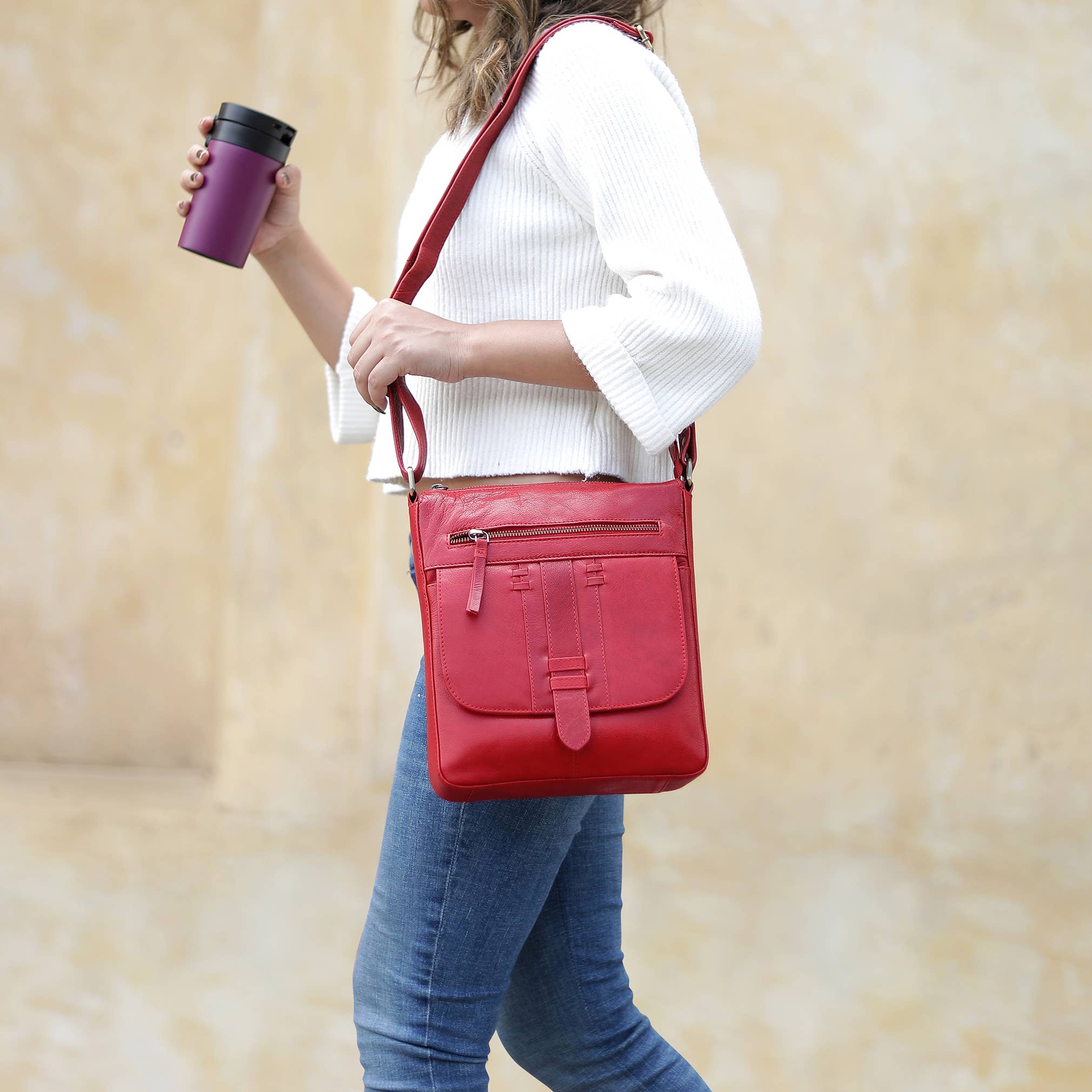 PRIMEHIDE – Großhandel Umhängetasche - Damen – PRIMEHIDE Arizona Leder-Umhängetasche – großes Modell 36012