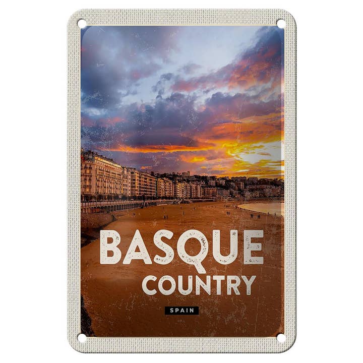 Femer - Wholesale Sign - Basque Country Spain Sunset Sign Travel 12x18 cm