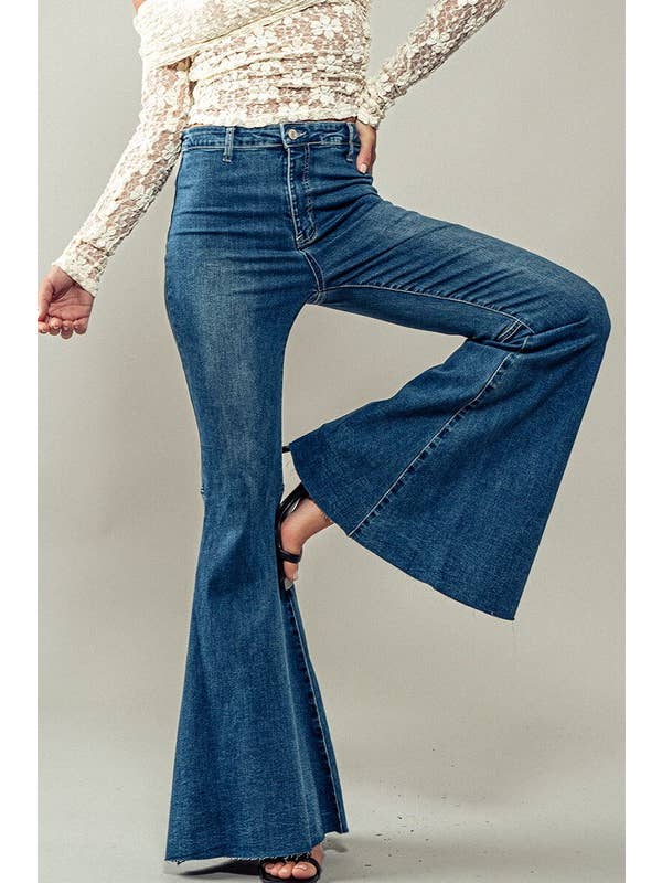 Urban Daizy - Wholesale Jeans - Women's - RETRO ULTRA FLARE BELL BOTTOM JEANS