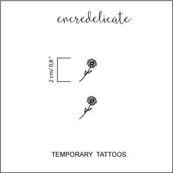 encredelicate - Wholesale Temporary Tattoo - minimalist flower temporary tattoo (3 sets of 2)1