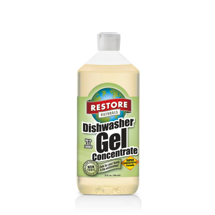 Restore Naturals - Wholesale Dish Soap - 32 oz. Dishwasher Gel Concentrate (Non-Toxic, biodegradable)