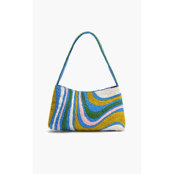 America & Beyond - Wholesale Shoulder Bag - Women's - Oceanic Waveform Shoulder Bag