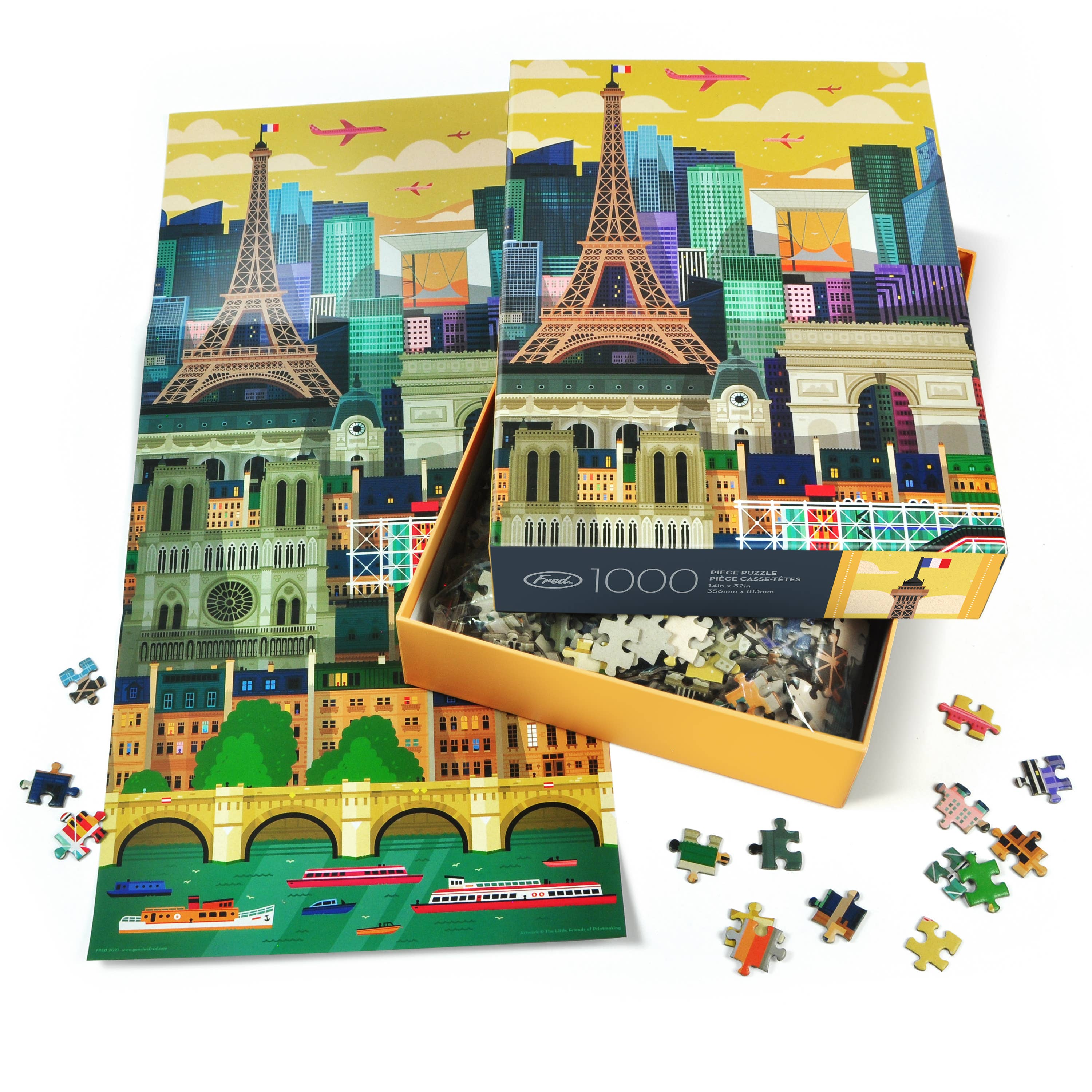 Fred & Friends - Wholesale Puzzle - Adult - Puzzle 1000 PC - The Little Friends of Printmaking- Paris2
