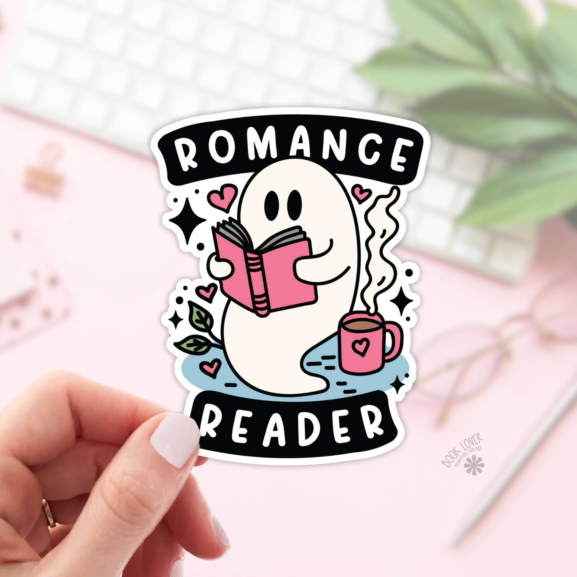 Book Lover Merch Shop - Wholesale Sticker - Romance Reader Ghost Stickers / Bookish Stickers0