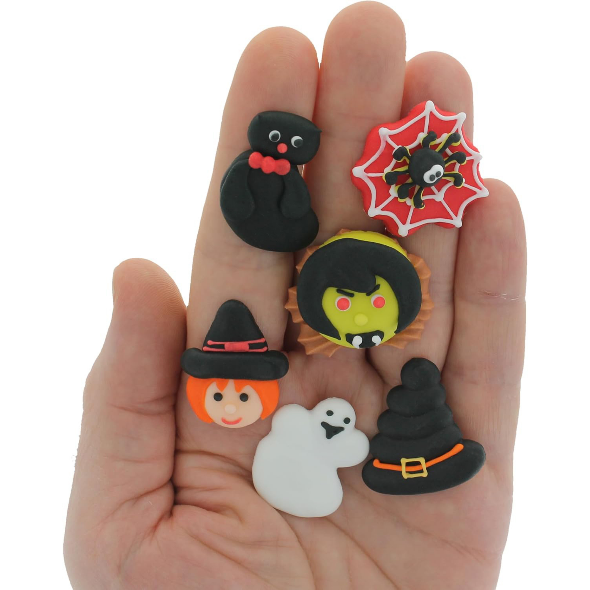 Global Sugar Art - Wholesale Cake/Cupcake Topper - Halloween Cupcake Toppers, Edible Royal Icing Decorations by Global Sugar Art (Witch & Cat)5