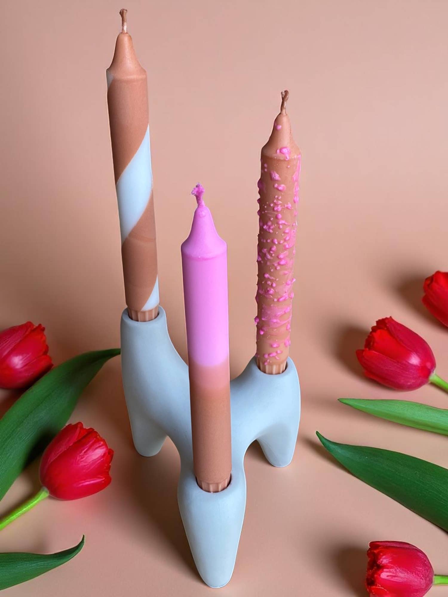 Kupkup HB. - Fi Design Studio Co. - Wholesale Pillar Candle - Joyful Glow | Chocolate Cake Tapper Candle | 2.3x20 cm 24