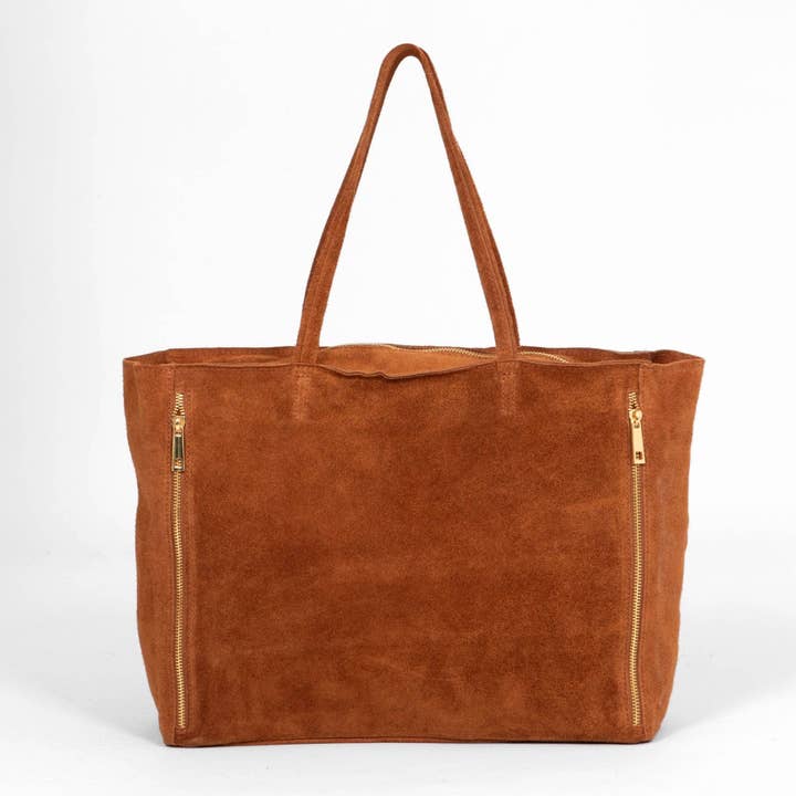 Denver Italiensk Mocka Stor Axelväska - Brun för wholesale av Sarta