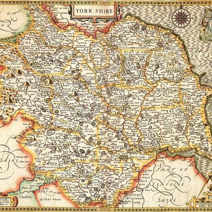 Carte historique du Yorkshire 1000 pièces Puzzle (1610) pour la vente par Map Marketing Limited