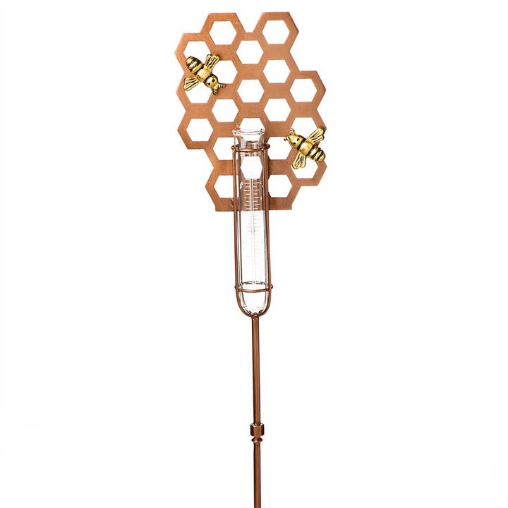 Beehive Rain Gauge Garden Stake for wholesale by SERRV International