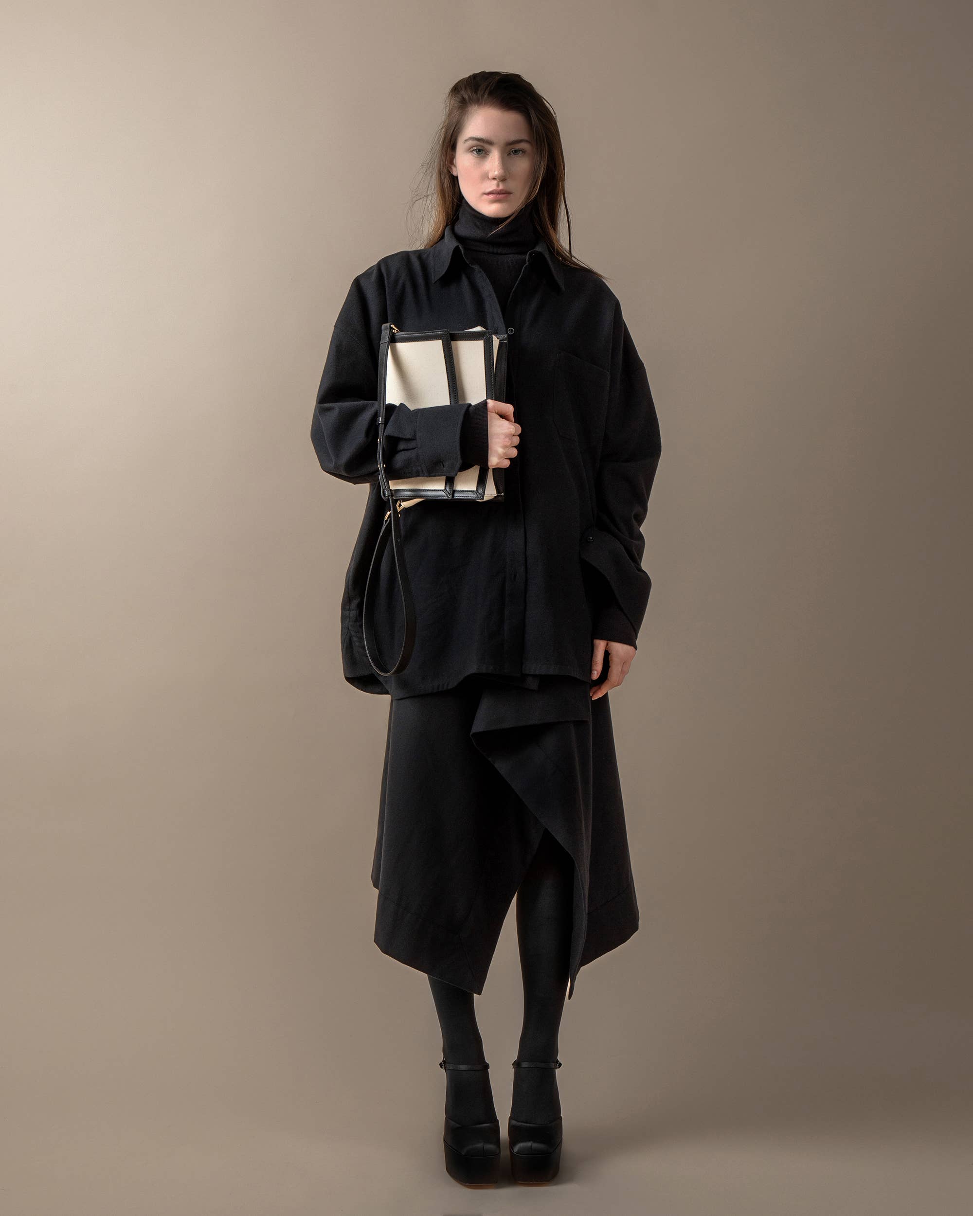 Nero Gonna Pareo in Flanella in vendita all'ingrosso su Faire1