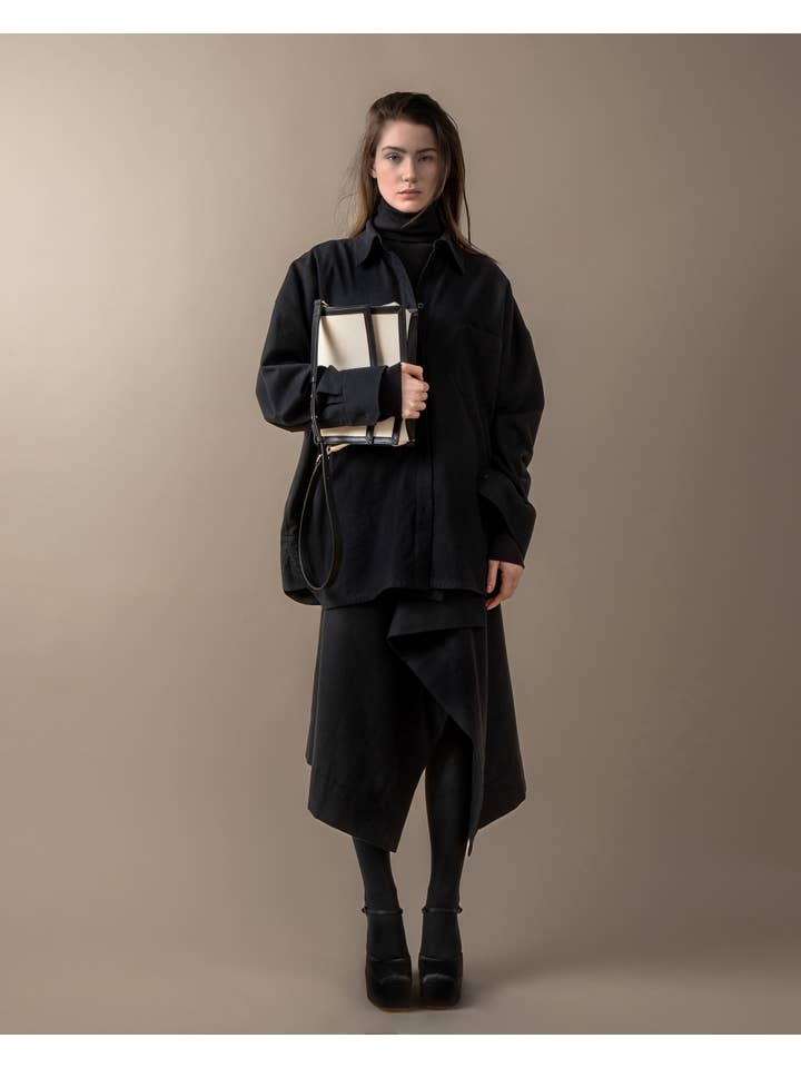 Nero Gonna Pareo in Flanella in vendita all'ingrosso su Faire1