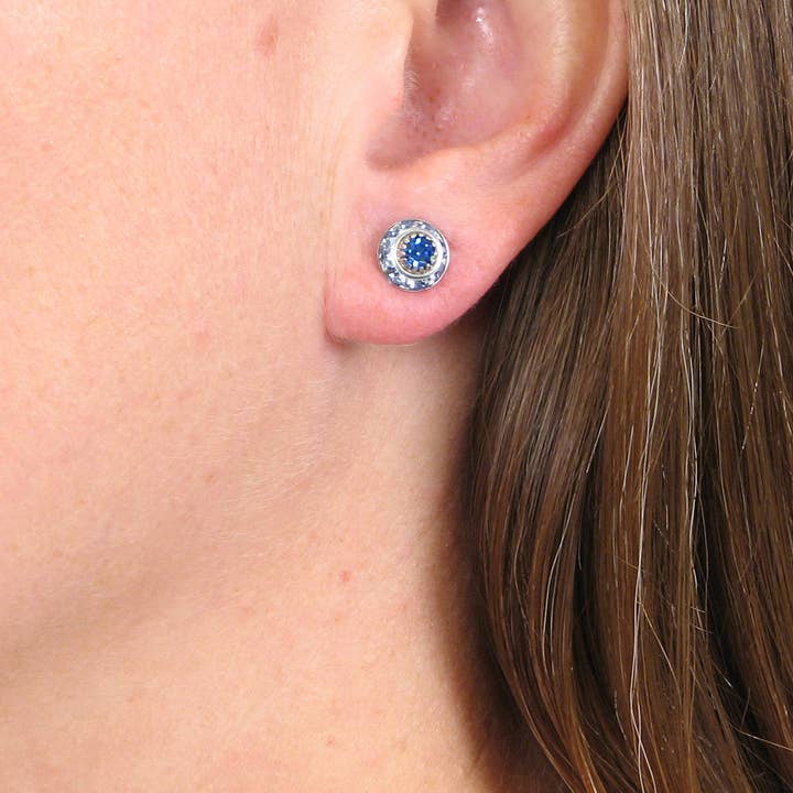 Baked Beads - Wholesale Stud/Post Earrings - Crystal Disc Post6