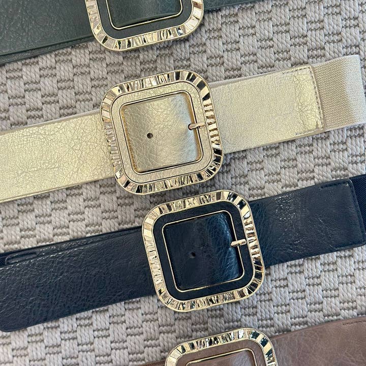 ADORA - Wholesale Belt - Women's - Elasticated belt with square buckle1