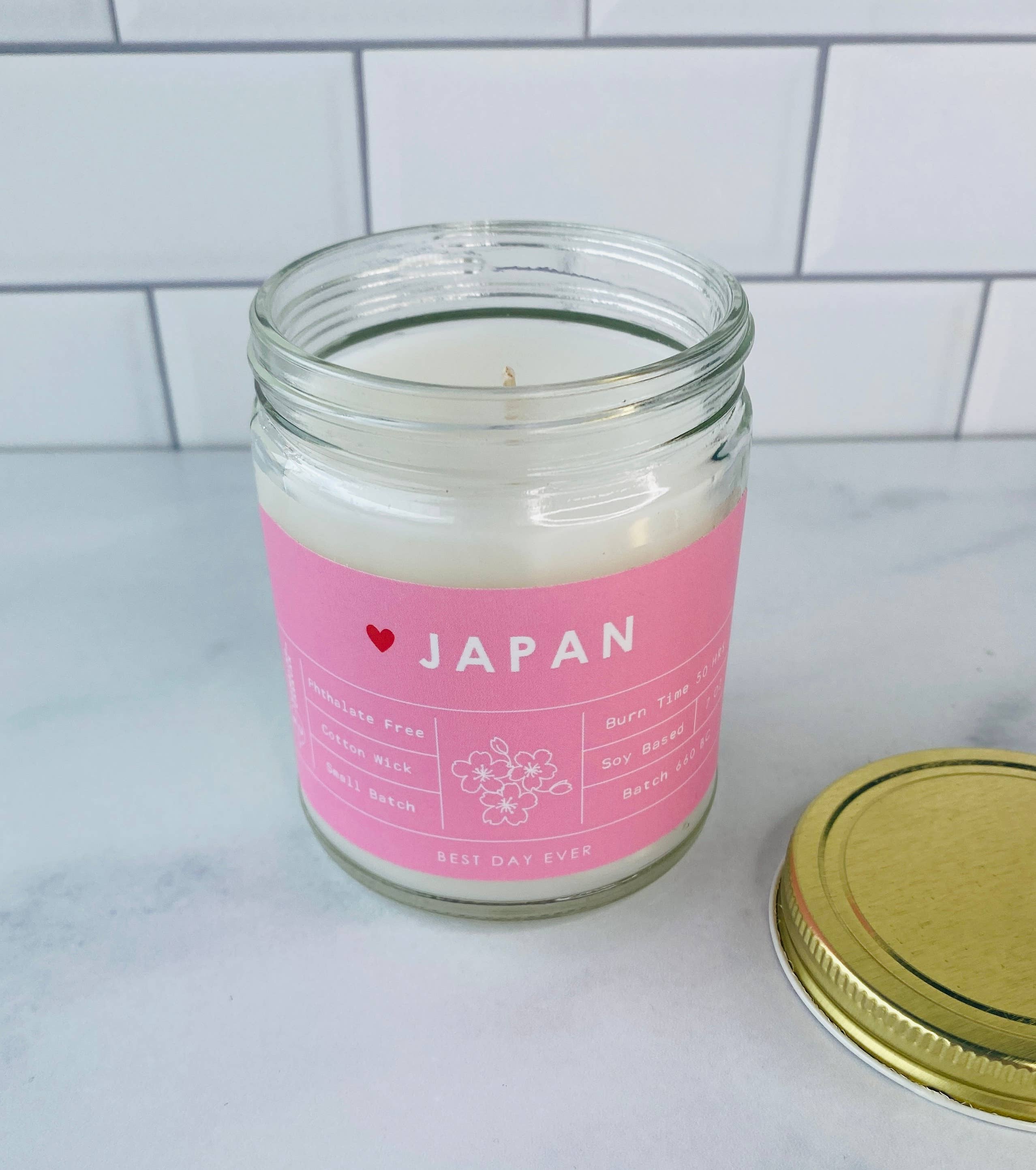 Cotton Candy Pink Japan Candle for wholesale on Faire2