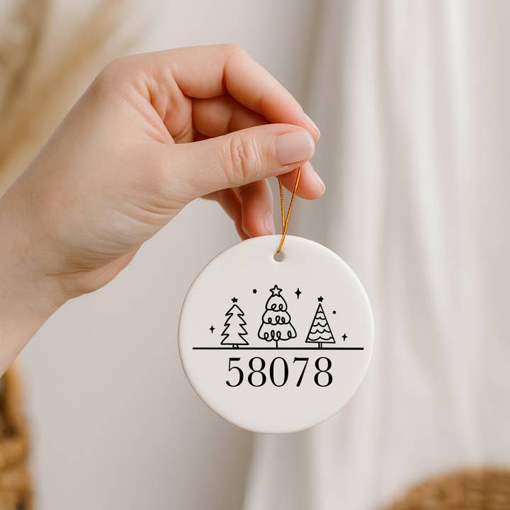 521handmade - Wholesale Ornament - Zip Code Christmas Tree Ornament2