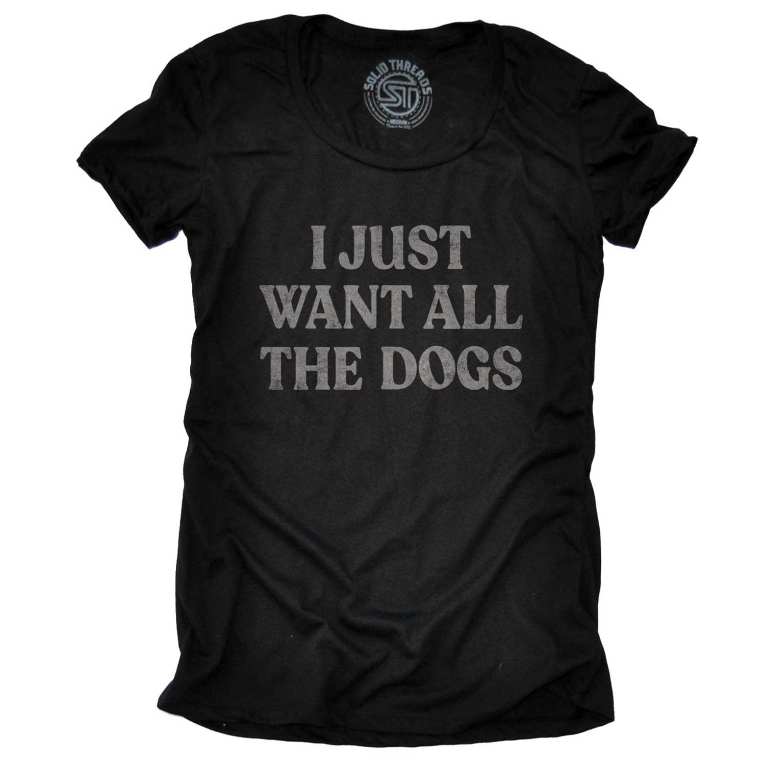 Solid Threads – wholesale Screen printed t-shirt – Women′s – Women's I Just Want All The Dogs T-shirt2