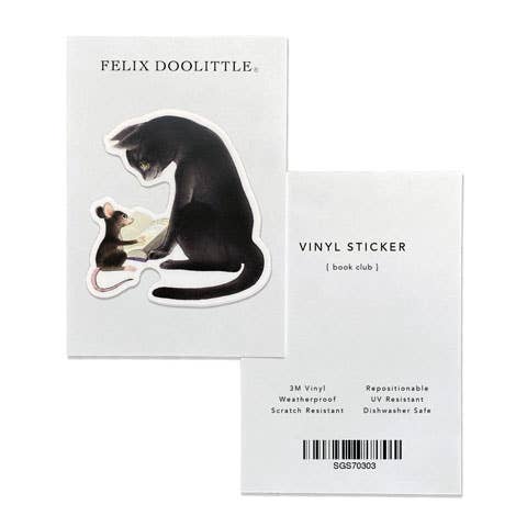 Felix Doolittle – Großhandel Aufkleber – Book Club - Vinyl-Aufkleber - Katz und Maus1