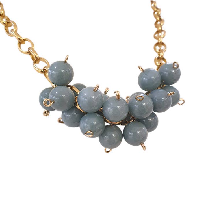 Barnard – Halsband med naturliga jade-stenar från Guatemala för wholesale av matins parisiens