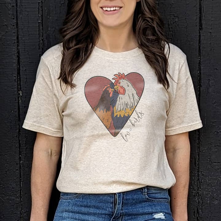 Barefoot Baby - Vendita all'ingrosso Maglietta serigrafata - Unisex - San Valentino Abbigliamento per Polli Country Western Mamma e Me