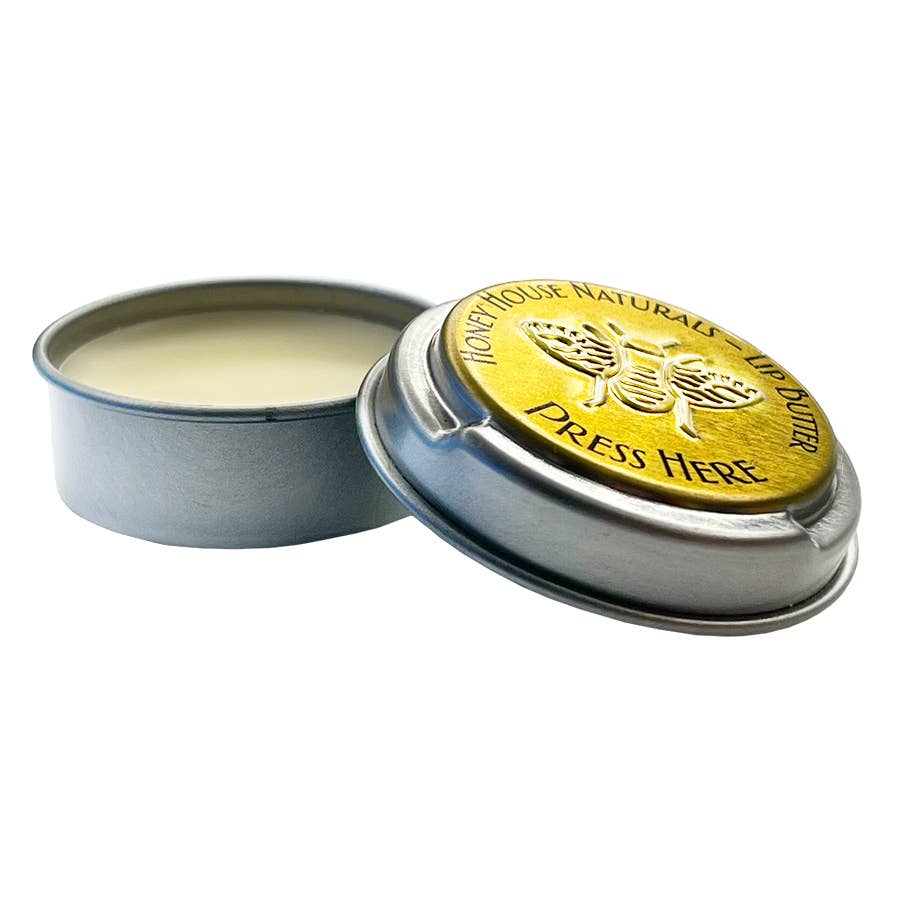 Honey House Naturals - Wholesale Lip Balm - Lip Butter TIN - Pop Top Lid Copper Pot Display - 36 Pieces13