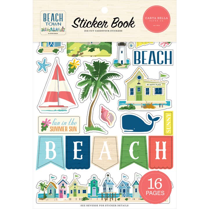 Strandstad Klistermärkesbok för wholesale av Echo Park Paper Co.