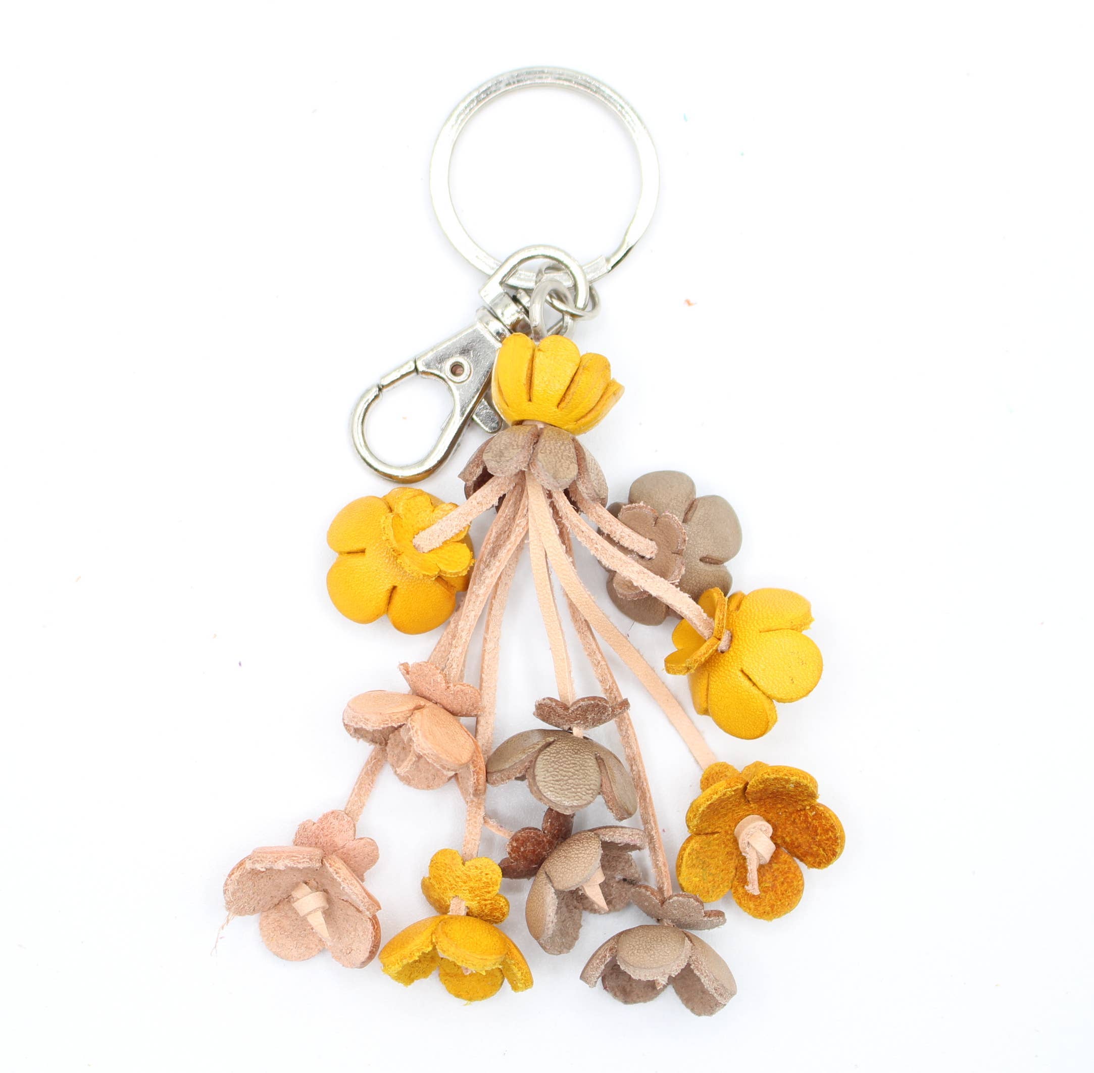 Sunflower Handmade leather inc – Engroshandel Nøglering - Dame – læder blomst nøglering og pung charme1