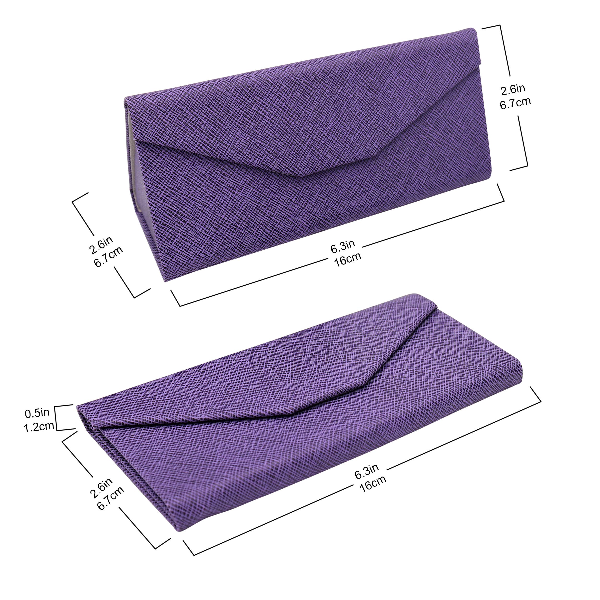 Real Sic - Wholesale Eyewear Cases & Holders - Unisex - Hardshell Eco Leather Solid Color Folding Glasses Case17