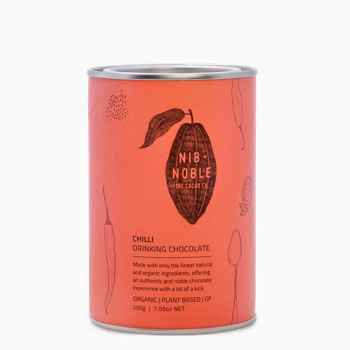 200g Organic Drinking Chocolate Chili for wholesale by Prana Chai