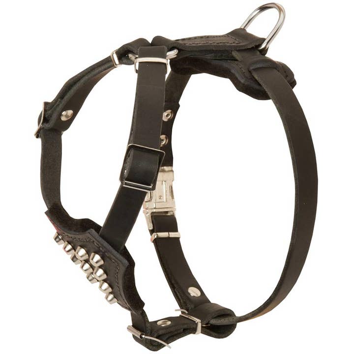 Studded Leather Dog Puppy Harness for wholesale by FDT Global LLC