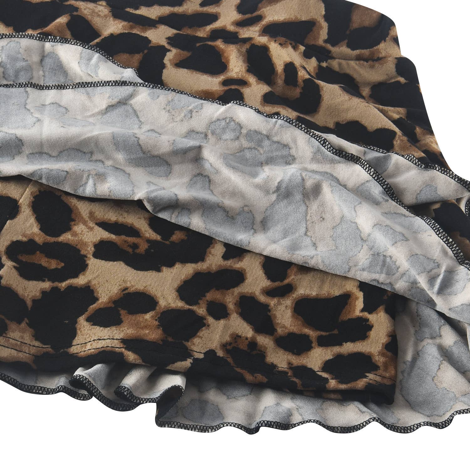 HIDDENBRAND - Wholesale Skirt - Women's - Leopard pleated mini skirt with lined shorts13