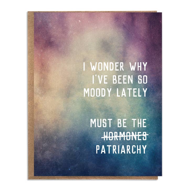A Zillion Dollars - Wholesale Everyday Greeting Card - Must Be The Patriarchy; Feminist Card; Feminism; Feminist Hu