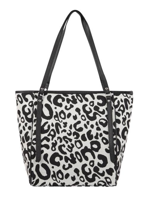 Spacious Leopard Print Shoulder Tote Bag w/ Zipper Closure for wholesale by MYS Wholesale Inc