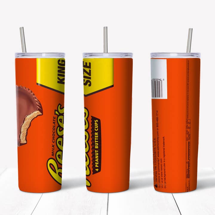 Reese's 20oz Straight Tumbler Transfer for wholesale by Rustic Pineapple