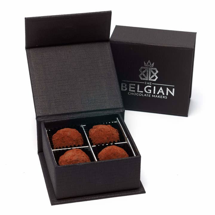 Truffels doos (cacao) 50gr voor wholesale door The Belgian Chocolate Makers